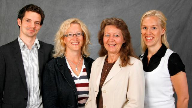 Erik, Mari, Kerstin och Marlene på Swedbank Juristbyrå i Gävle